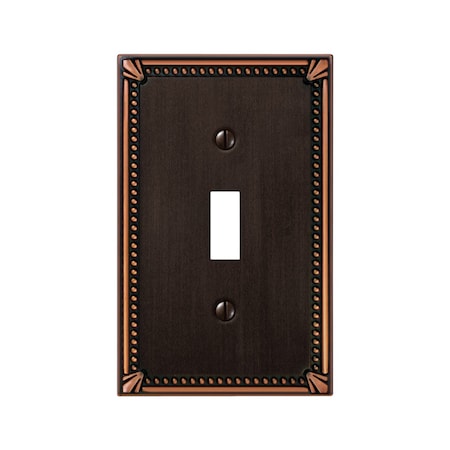 Amerelle Wall Plate, Number of Gangs: 1 Metal, Aged Bronze Finish, Bronze 74TDB